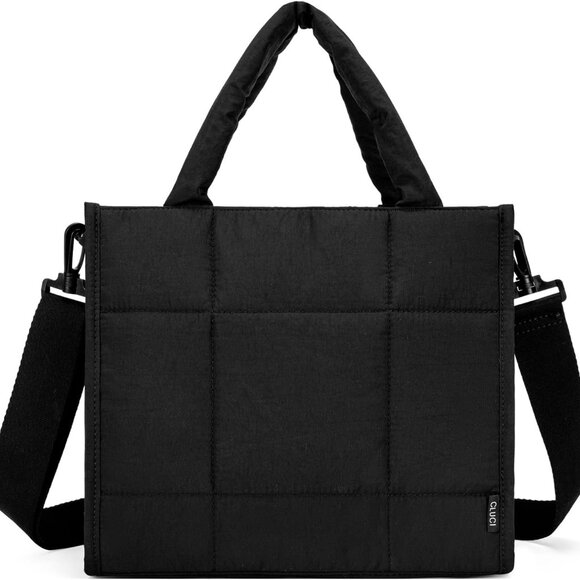 Women Puffer Tote Bag Nylon Lightweight Quilted Crossbody Handbag - Picture 1 of 8